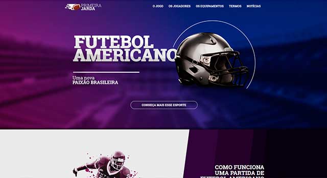 Site Primeira Jarda sobre futebol americano no Brasil.